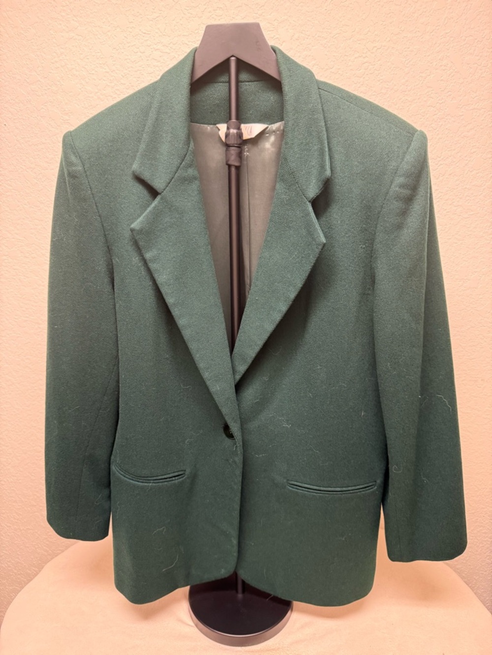 Women's Forest Green Single-Button Blazer